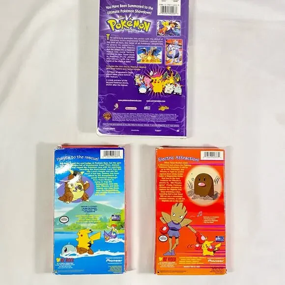 Pokemon The First Movie, The Great Race and Fighting Tournament VHS Tape Lot - Picture 2 of 3